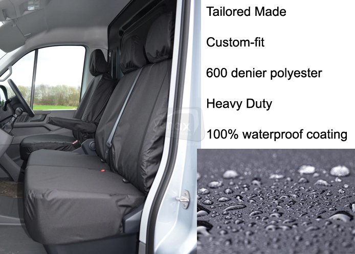 Tailored Driver & Double Passenger - Non Folding - Black - Click Image to Close