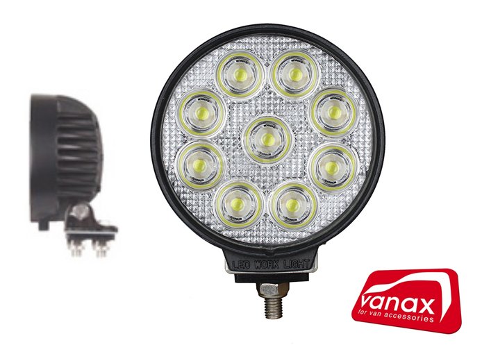1800 lumens - LED Worklamp - 9 LEDs - 120mm diameter - Click Image to Close