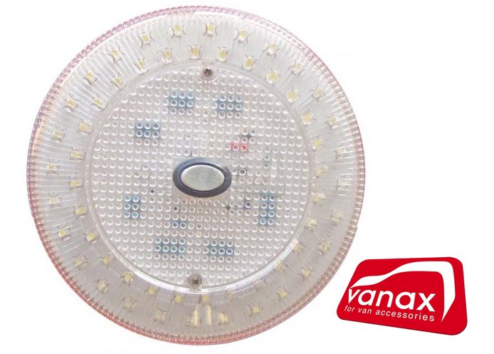 155mm interior dual colour LED round lamp with 56 LEDs - Click Image to Close