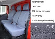 Driver & Double Passenger - Fixed Seat no u/seat storage - Grey