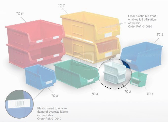 Topstore - Semi-Open Fronted Containers - 20 x Size 2 - Click Image to Close