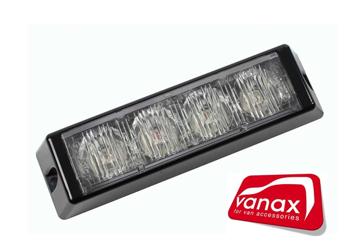 4 x 1 Watt LED Amber Flashing Warning Light IP67 rated - Click Image to Close