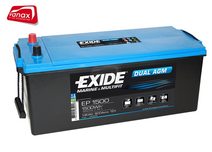 Exide AGM 180Ah (EP1500) - Deep Cycle Battery - Click Image to Close