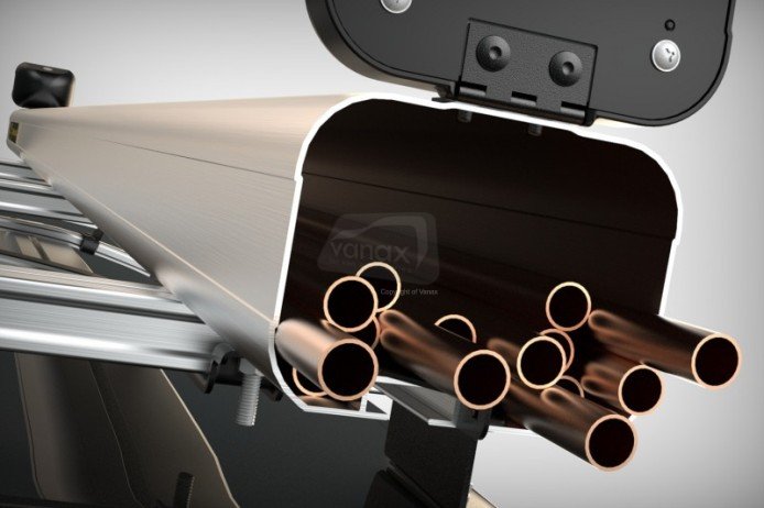 Van Guard 3 metre aluminium pipe carrier with twin opening - Click Image to Close