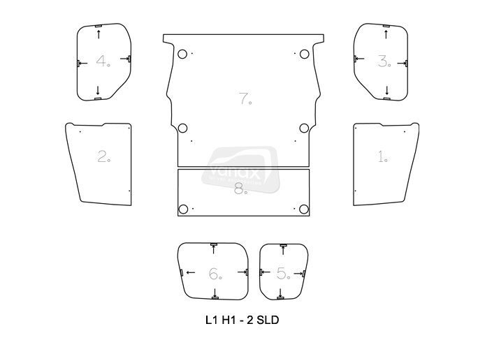 L2 H1 (June 2008-18) - Full Ply Lining Kit - Click Image to Close