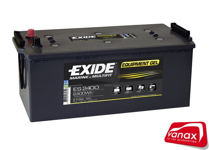 Exide Gel 210Ah (ES2400) - Deep Cycle Gel Battery - Click Image to Close