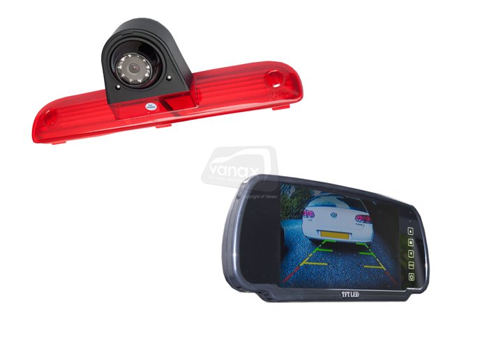 High Level Brake light camera and mirror mounted monitor - Click Image to Close