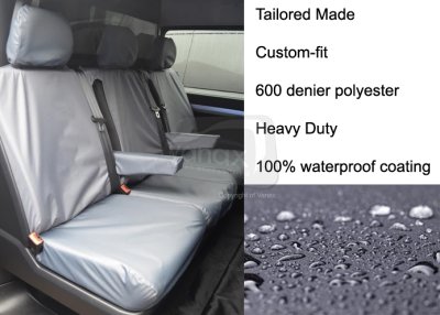 Tailored Rear 3-Seater Bench - Grey