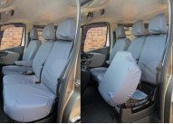 Driver & Double - Separate headrests with u/seat storage - Grey